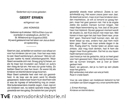 Geert Ermen- Jaai Konings