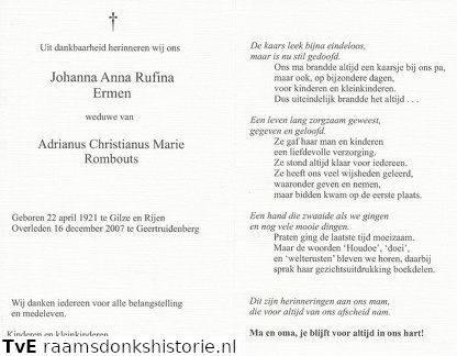 Johanna Anna Rufina Ermen Adrianus Christianus Marie Rombouts