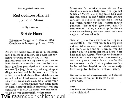 Johanna Maria Ermes Bart de Hoon