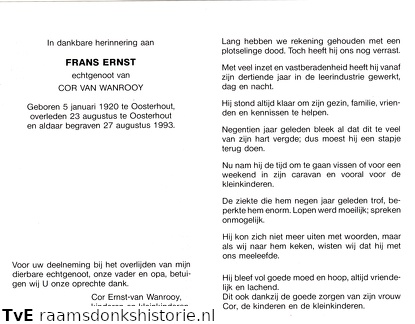 Frans Ernst- Cor van Wanrooy