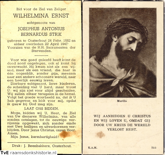 Wilhelmina Ernst- Josephus Antonius Bernardus Strik