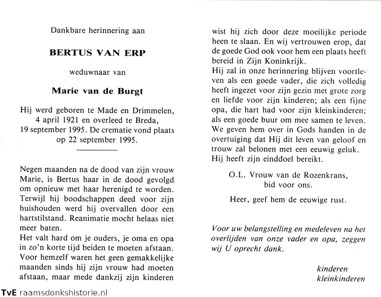 Bertus van Erp Marie van de Burgt