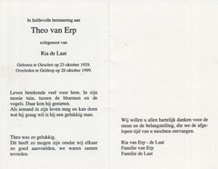 Theo van Erp- Ria de Laat