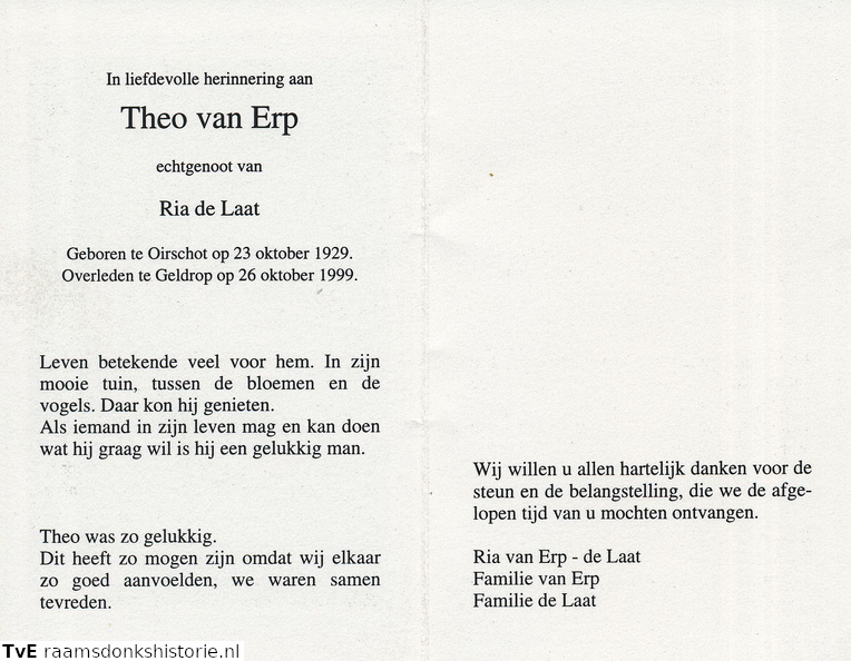 Theo van Erp Ria de Laat