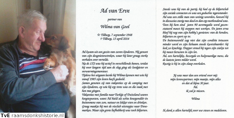 Ad van Erve- (vr) Wilma van Gool
