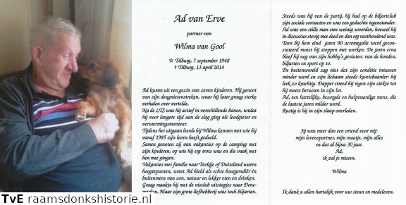 Ad van Erve- (vr) Wilma van Gool