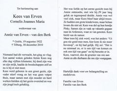 Cornelis Joannes Maria van Erven- Annie van den Berk