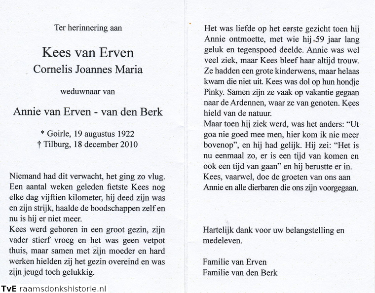 Cornelis Joannes Maria van Erven Annie van den Berk