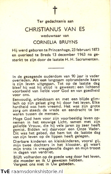 Christianus van Es- Cornelia Bruyns