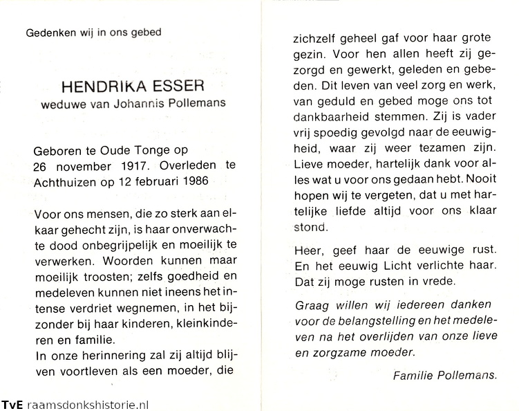 Hendrika Esser Johannis Pollemans