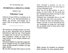 Petronella Johanna Esser- Wilhelmus Voogt