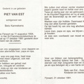 Piet Est van Bets Kannekens