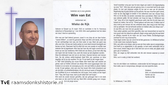 Wim van Est- Mieke de Rijk