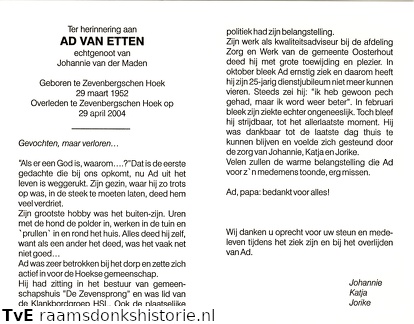 Ad van Etten- Johannie van der Maden