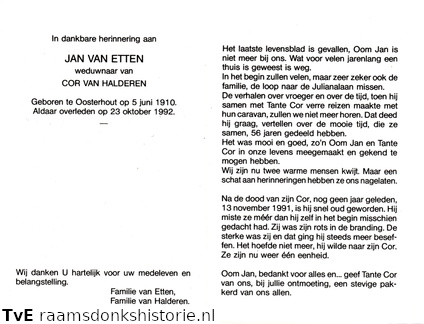 Jan van Etten Cor van Halderen