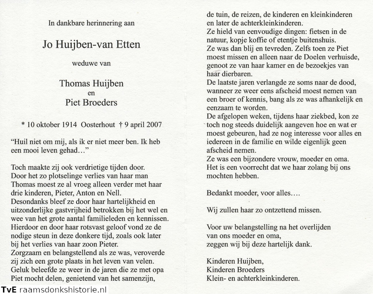 Jo van Etten- Thomas Huijben - Piet Broeders