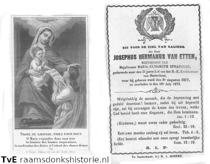 Josephus Hermanus van Etten- Maria Elisabeth Sprangers