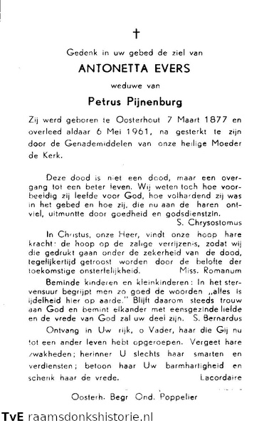 Antonetta Evers Petrus Pijnenburg
