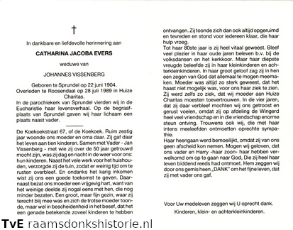 Catharina Jacoba Evers Johannes  Vissenberg