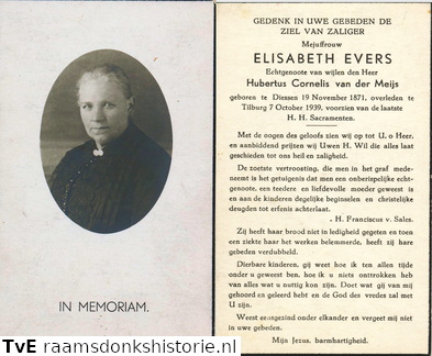 Elisabeth Evers Hubertus Cornelis van der Meijs
