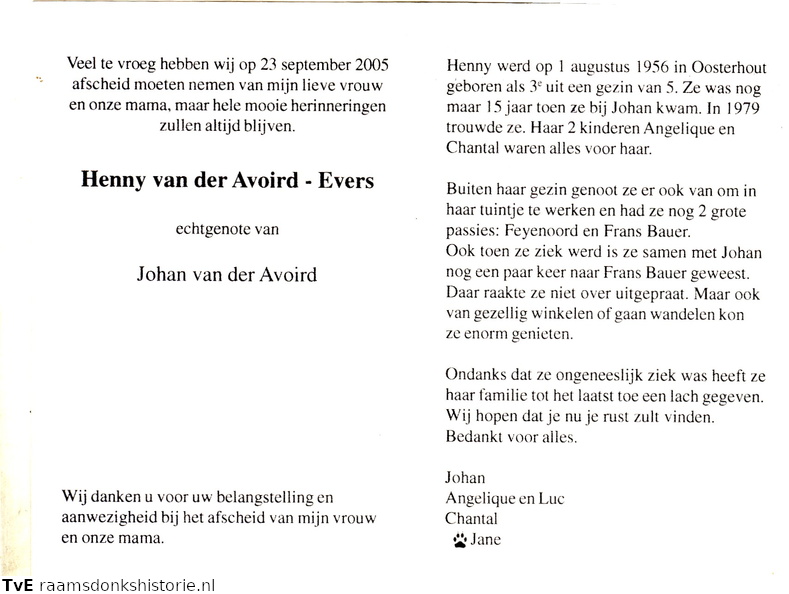 Henny Evers- Johan van der Avoird