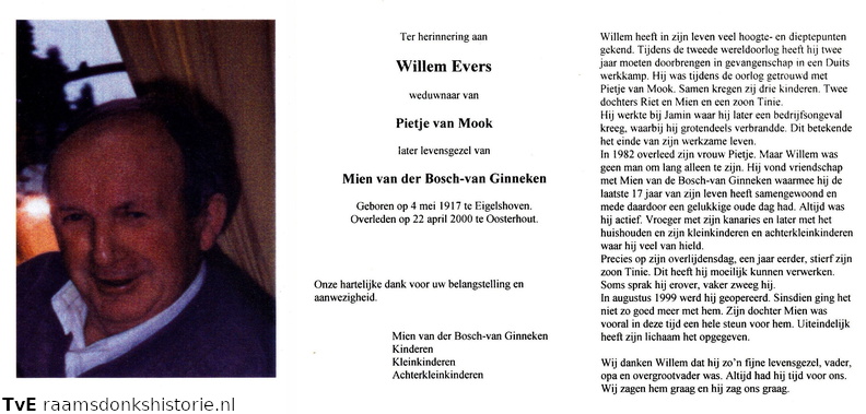 Willem Evers- (vr) Mien van Ginneken- Pietje van Mook