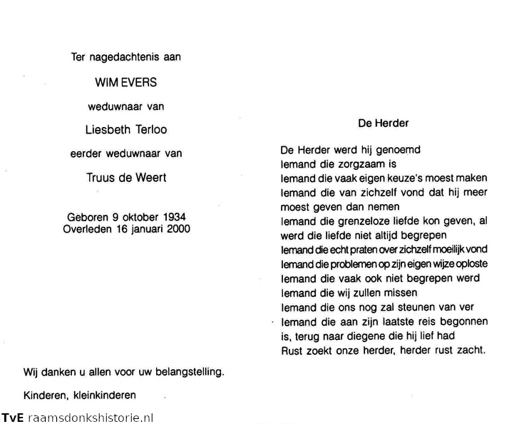 Wim Evers Liesbeth Terloo-Truus de Weert