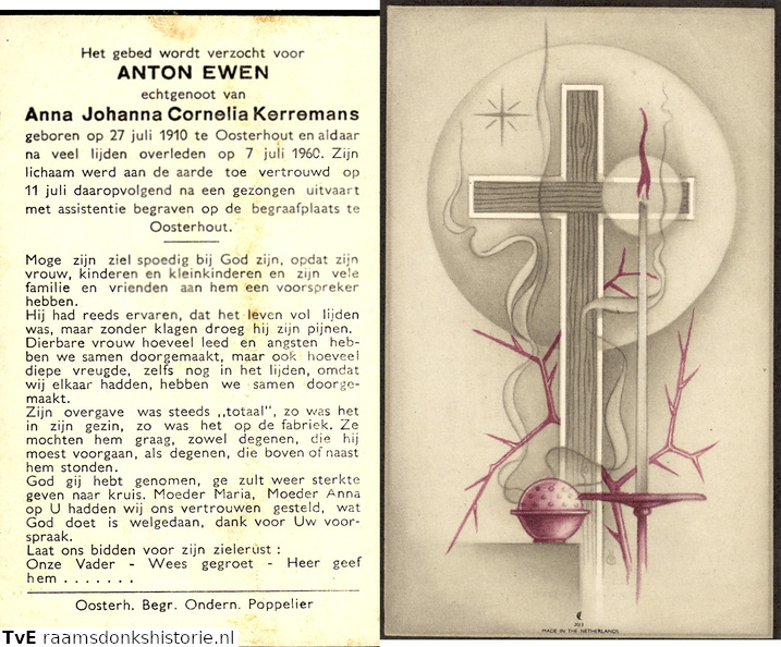 Anton Ewen- Anna Joahanna Cornelia Kerremans