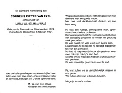 Cornelis Pieter van Exel- Maria Wilhelmina Waas