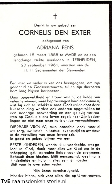 Cornelis den Exter Adriana Fens