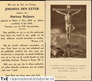 Johanna den Exter- Marinus Beljaars
