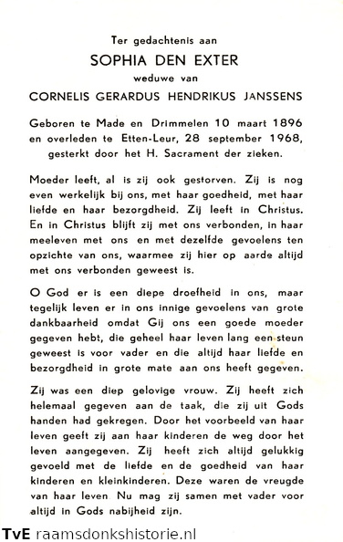 Sophia den Exter Cornelis Gerardus Hendrikus Janssens