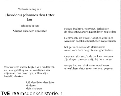 Theodorus Johannes den Exter- Adriana Elisabeth den Exter