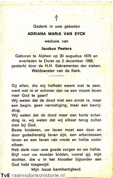 Adriana Maria van Eyck- Jacobus Peeters