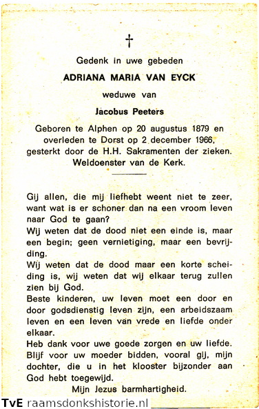 Adriana Maria van Eyck Jacobus Peeters