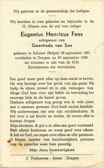 Eugenius Henricus Faes- Geertruda van Son