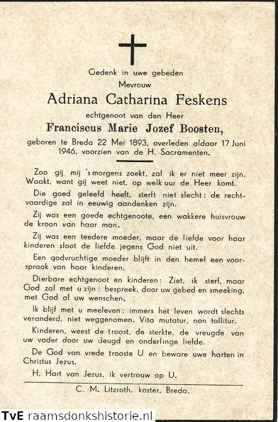 Adriana Catharina Feskens- Franciscus Marie Jozef Boosten