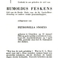 Rumoldus Feskens- Petronella Snoeys