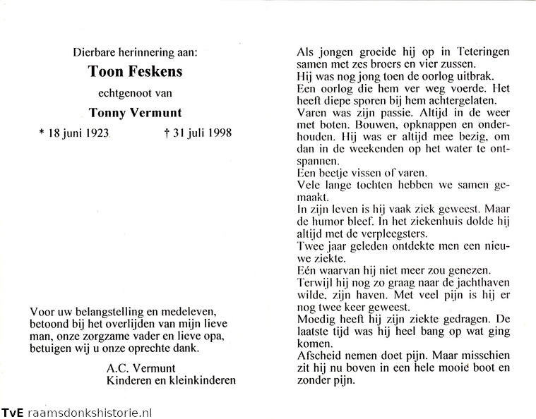 Toon Feskens- Tonny Vermunt