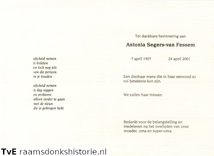 Antonia van Fessem-  Johannes Segers