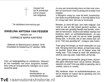 Engelina Antonia van Fessem- Cornelis Maria Kanters