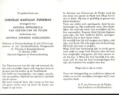 Cornelis Bastiaan Fijneman- Antonia Petronella van der Pluijm (vr)- Antonia Johanna Schellekens