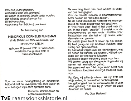 Hendricus Cornelis Fijneman- Maria van Steijn