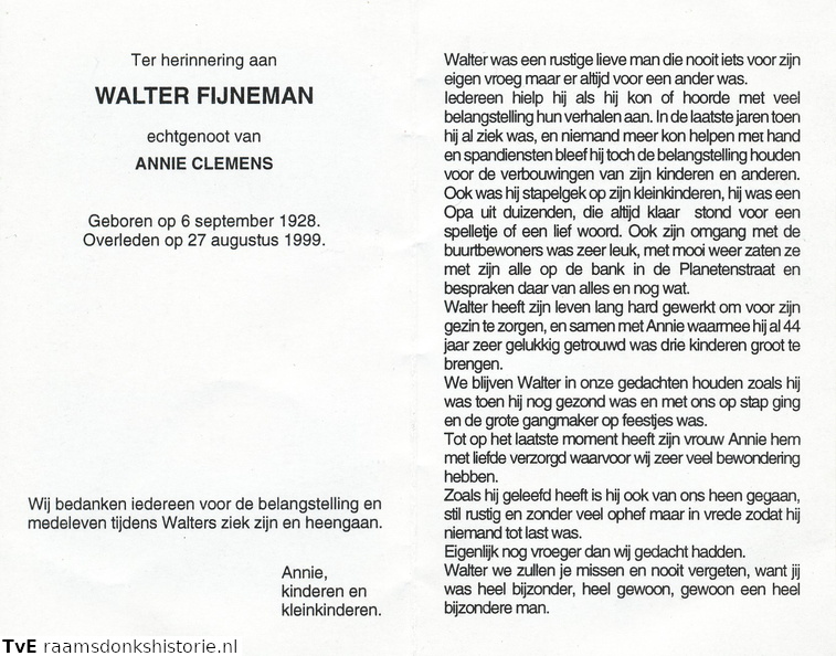 Walter Fijneman- Annie Clemens