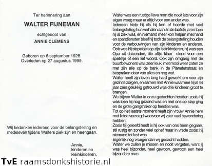 Walter Fijneman- Annie Clemens
