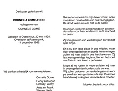 Cornelia Fikke- Cornelis Oome