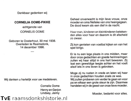 Cornelia Fikke- Cornelis Oome