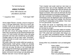 Anna Flipsen- Jacobus Leijten