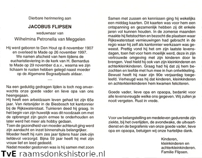 Jacobus Flipsen- Wilhelmina Petronella van Meggelen