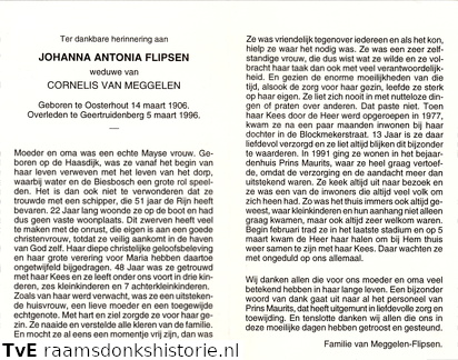 Johanna Antonia Flipsen- Cornelis van Meggelen